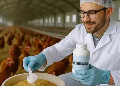 علائم کمبود متیونین در مرغ گوشتی؛ از کاهش رشد تا افت ضریب تبدیل