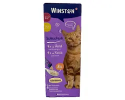 بستنی گربه وینستون با طعم گوشت و پنیر Winston  بسته 8 عددی