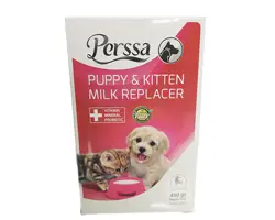 شیر خشک سگ و گربه پرسا مدل puppy and kitten milk وزن 450 گرم